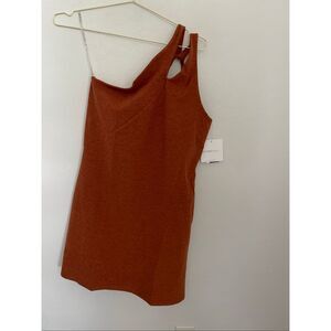 BEYOND YOGA Your Mind One-Shoulder Space Dye Minidress Size XL NWT